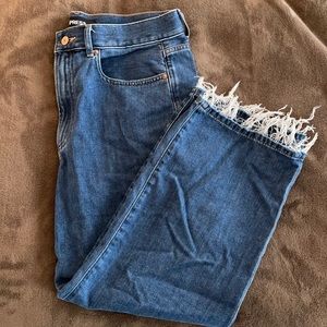 Express High Waisted Wide Leg Cropped Jean
